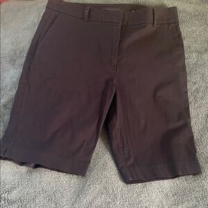 Ann Taylor Black Bermuda Shorts with Belt Loops